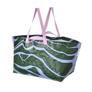 Ikea x Marimekko BASTUA Large Shopping Bag‎ Tote Leaf Pattern Blue/Green 19 gal